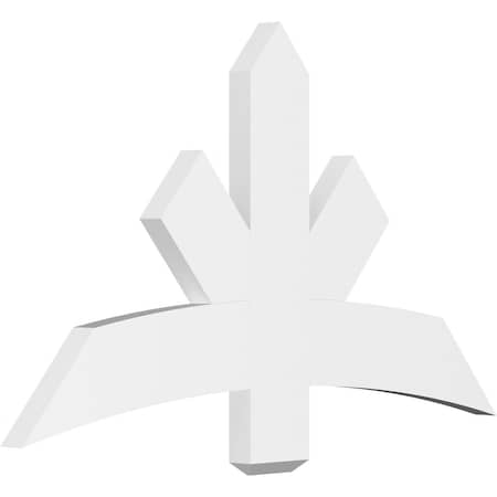 Ekena Millwork Alberta Architectural Grade PVC Gable Bracket, 48"W x 28"H x 2"D x 6"F, 14/12 Pitch GBP048X28X0206ALB00